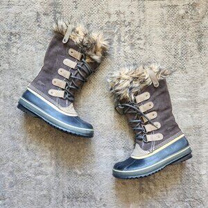 Sorel Women's Sz 7 Boots NL1540-051 Joan of Arctic Taupe Suede Tall Snow Winter